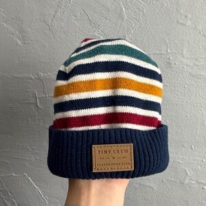 Striped Kids Beanie - Multicolor 0-3mo
